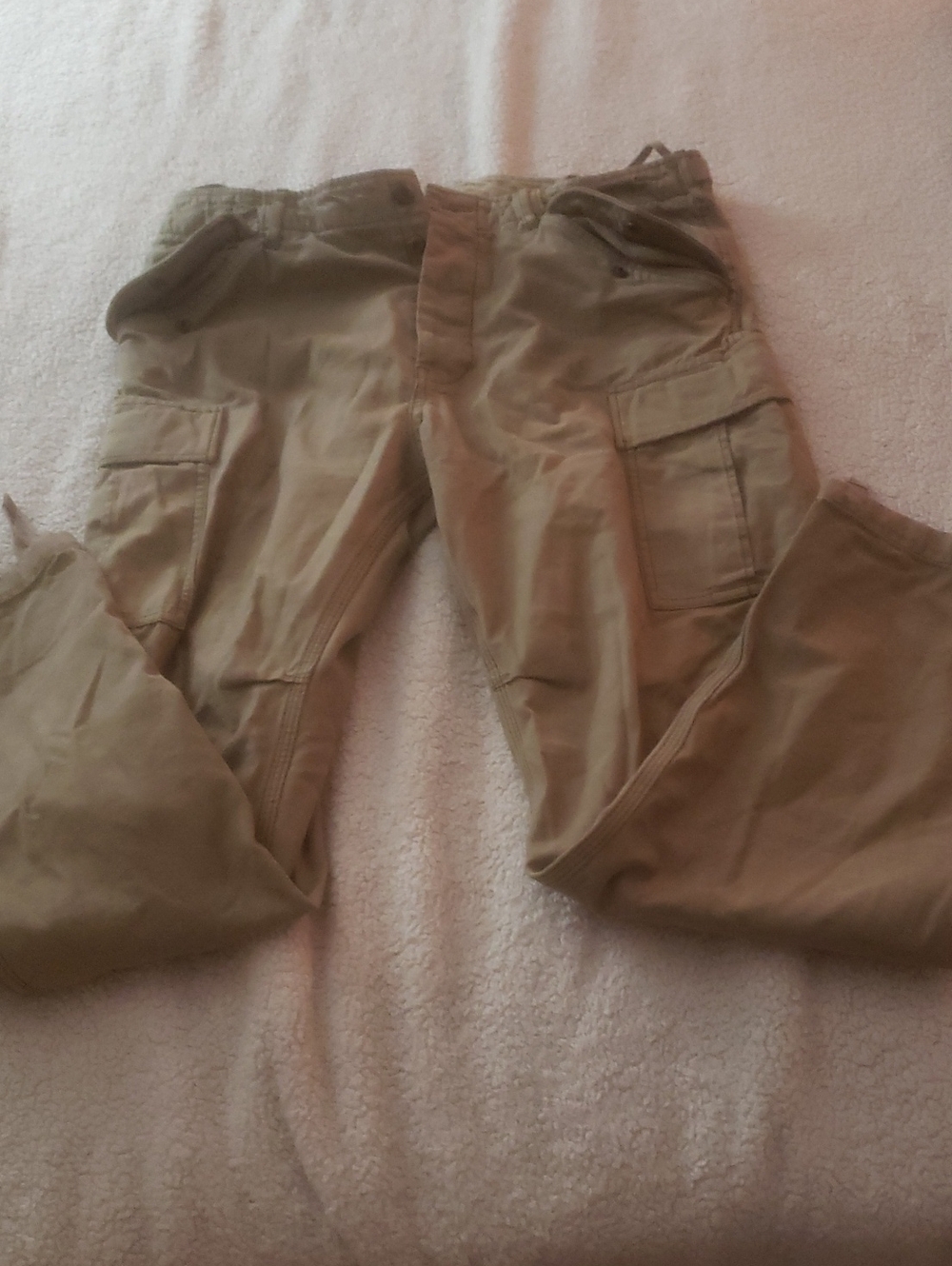 Buck Mason Olive/Tan Cargo Pants with Flap Pockets